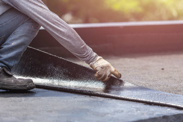 Professional Waterproofing technician working in Hasbrouck Heights, NJ